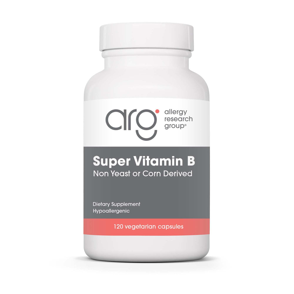 Allergy Research Group Super Vitamin B bottle with capsules for daily support