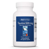 Allergy Research Group Taurine 500mg bottle front view for cardiovascular support.