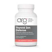 Allergy Research Group Thyroid Zen Defense bottle; supports daily thyroid balance.