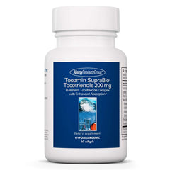 Allergy Research Group Tocomin SupraBio softgels bottle view for easy daily supplementation.
