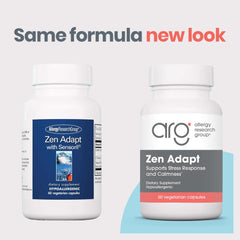 Zen Adapt capsules close-up showing vegetarian hypoallergenic formula