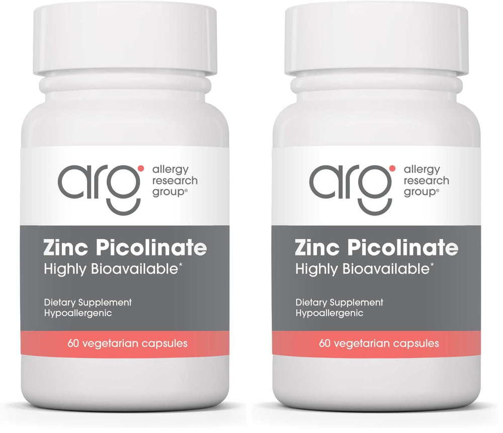 Allergy Research Group zinc picolinate capsules in bottle for daily support
