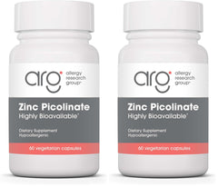 Allergy Research Group zinc picolinate capsules in bottle for daily support