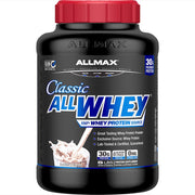 ALLMAX ALLWHEY Cookies & Cream powder for creamy, quick protein shakes.
