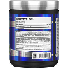 Close-up of ALLMAX Citrulline Malate label on the container