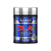 ALLMAX CLA softgel bottle shows 95% purity for lean body support.
