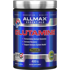 ALLMAX Essentials Arginine HCL powder 400g for nitric oxide support during workouts