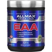 ALLMAX Essentials EAA unflavored powder in container showing a versatile supplement