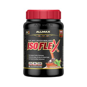 ALLMAX ISOFLEX 2lb canister front showcases premium protein for recovery