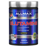 ALLMAX L-Glutamine bottle with scoop for post-workout recovery