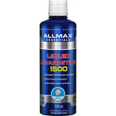 AllMax Liquid L-Carnitine 1500 mg bottle front view highlighting fat metabolism support