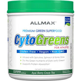 AllMax Naturals CYTO-Greens powder tub closeup for a daily greens boost