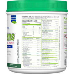 AllMax Naturals CYTO-Greens scoop beside smoothie preparation for quick nutrition
