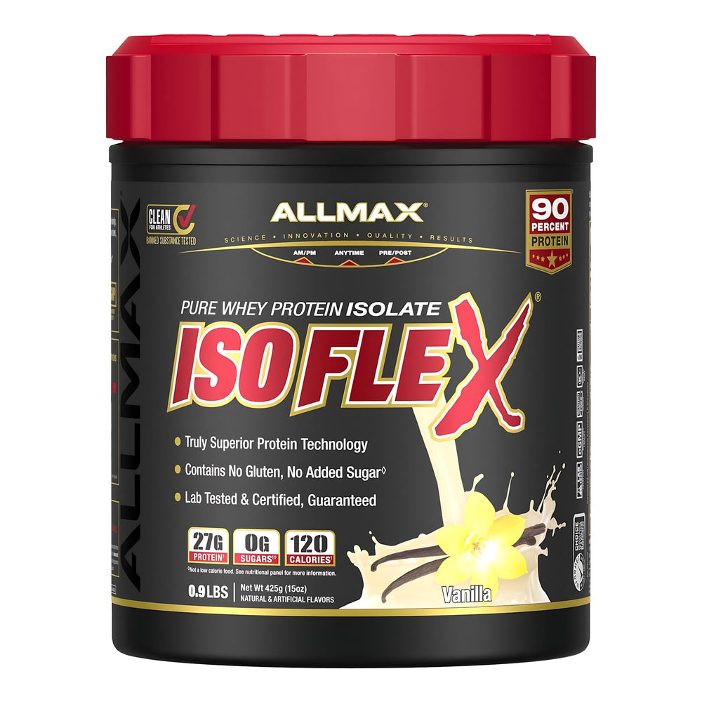 AllMax ISOFLEX vanilla scoop for a high-protein post-workout boost