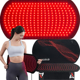 ALLOLO red light therapy pad front view showing broad body coverage.