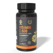 ALNIMA Halal Vitamin C bottle with rose hips supports immune health and antioxidant protection.