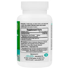 A close view of Aloe Life Aloe Gold tablets showing the herbal blend for digestion.