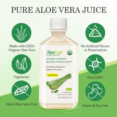 AloeCure inner leaf gel juice emphasizes purity and smooth taste