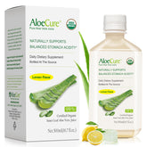 AloeCure lemon flavor bottle front view for digestive support