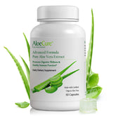 Aloecure Organic Aloe Vera Capsules bottle for daily digestive comfort.