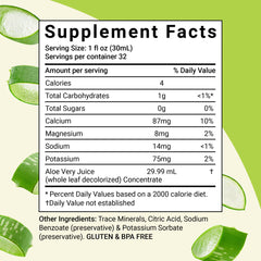 Close-up of the organic certification label on Aloe Life bottle, signaling trusted sourcing.
