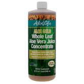 Aloe Life Whole Leaf Aloe Vera Juice bottle on shelf, highlighting organic quality and daily digestive support.