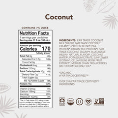 ALOHA coconut protein drink offers plant-based nourishment with fair trade ingredients.