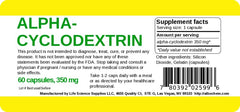 Alpha Cyclodextrin Capsules packaging box, portable on-the-go routine.
