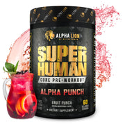 ALPHA LION Core Pre Workout can pour showing energy ready to fuel training