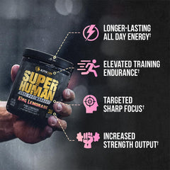ALPHA LION Core Pre-Workout label closeup shows ingredient focus.