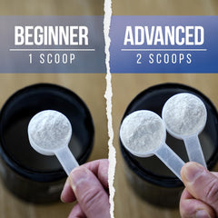 Scoop of ALPHA LION Core Pre-Workout ready to mix for precise dosing