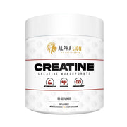 ALPHA LION Creatine Monohydrate Powder bottle highlighting strength training potential.