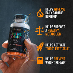 ALPHA LION Gains Candy pills close-up highlighting compact daily capsules.