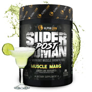 Alpha Lion Superhuman Post bottle showing post-workout support benefits.