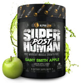Alpha Lion Superhuman Post bottle for post-workout recovery and lean gains.