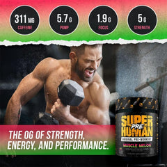 ALPHA LION Superhuman Pre-Workout ingredients panel emphasizes beta alanine and taurine for performance.
