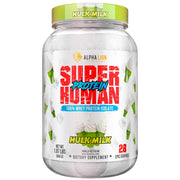 ALPHA LION Superhuman Whey bottle front, premium post-workout protein