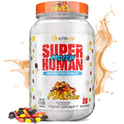 ALPHA LION Superhuman Whey tub front view highlighting pure whey isolate for clean gains.