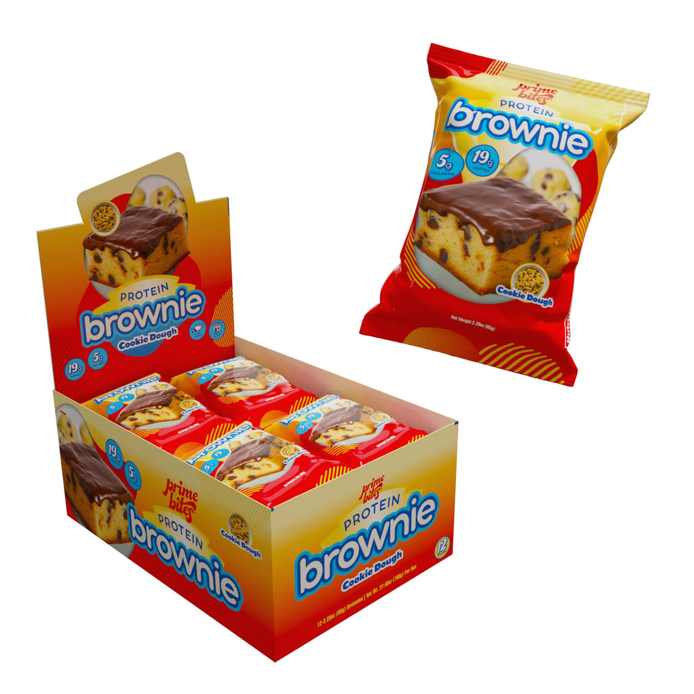 Alpha Prime Prime Bites Brownie unwrapped, protein-packed snack for on-the-go energy.