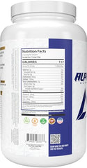 Alpha Supps ISO whey chocolate cake packaging highlights gluten-free option.