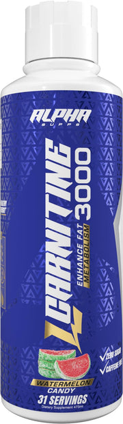 Alpha Supps Liquid L-Carnitine 3000 bottle for caffeine-free workout energy