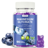 ALPHA01 ALOPOA01 bottle front view with blueberry magnesium gummies for daily wellness