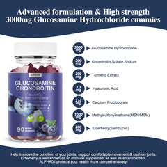 ALPHA01 Gummies close-up highlighting soft chew texture for daily mobility.