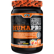 ALR Industries Humapro bottle in Exotic Peach Mango flavor for lean muscle support.