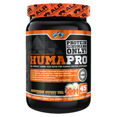 ALR Industries Humapro bottle and pour highlight precise amino acid delivery for lean muscle.