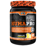 ALR Industries Humapro pineapple bottle closeup highlighting vegan amino acid matrix for lean muscle