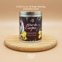 Altar de Corpus Decorative Tin Candle Design—boho chic focal point for any room.