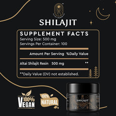 ALTAY MUMMIYO Shilajit resin in dark glass protects potency.