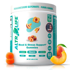 ALTRALIFE Kava Kava Gummies bottle front promoting stress relief and calmer mood.