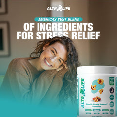 ALTRALIFE Kava Kava Gummies close-up highlighting color and relaxation support.